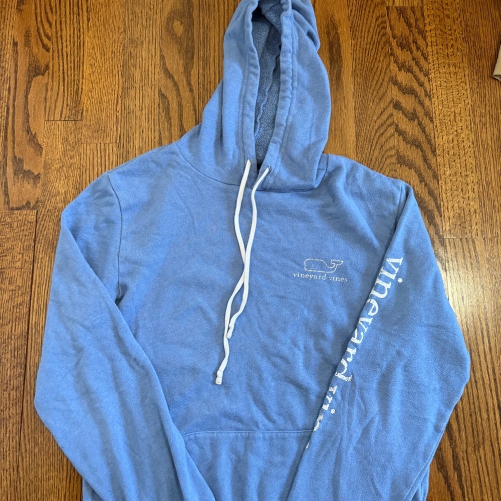 Vineyard Vines Long Sleeve Lightweight Soft Blue Hoodie Size XS